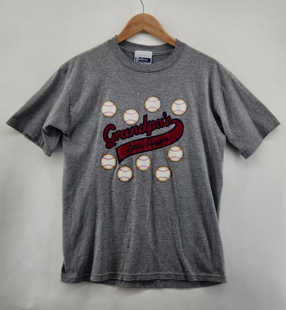 Grandpas Little Slugger Baseball Vintage 50/50 T Shirt Adult Size Medium USA