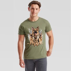 German Shepherd Dogs Lightning Animal Mens T-Shirt