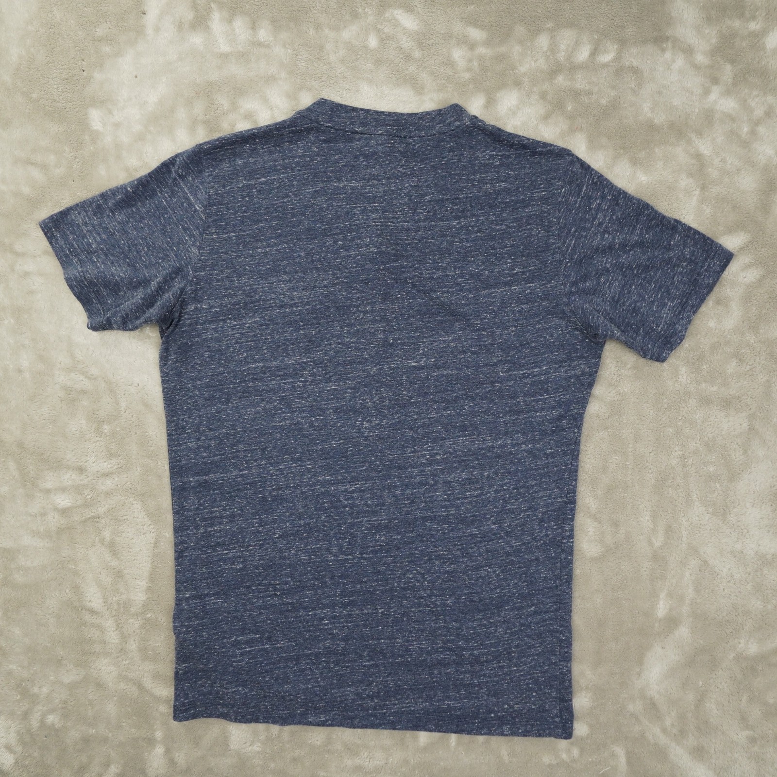 Diesel 6 Button Henley T Shirt Men's Medium Heather Blue Short Sleeve Marled gallery