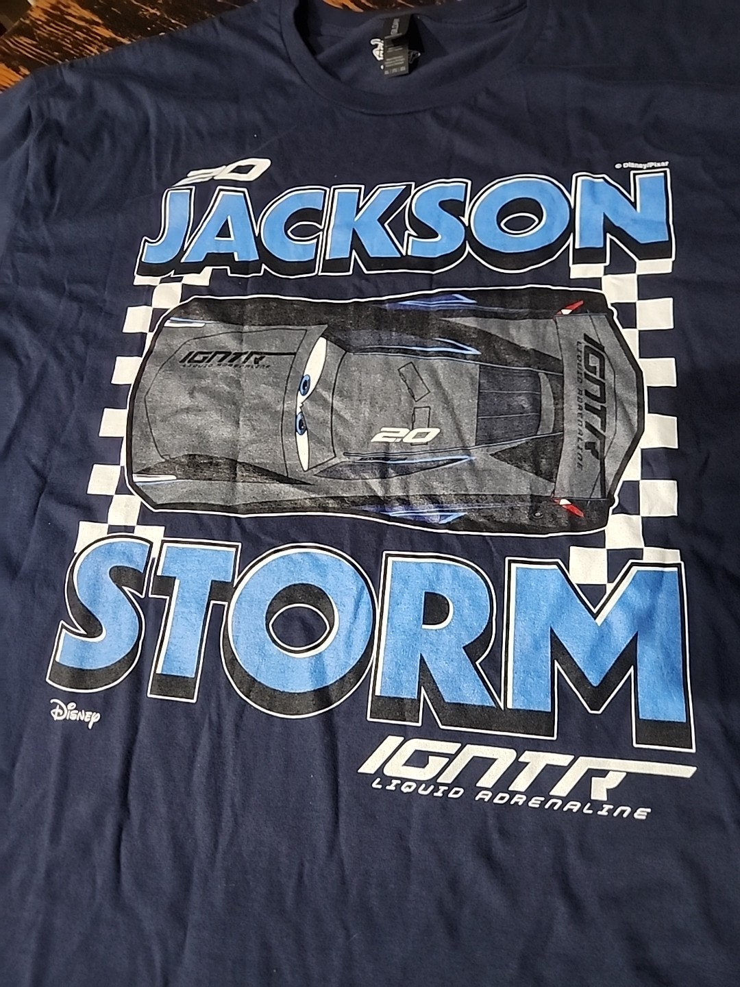 Pixar Cars Jackson Storm 2.0 T-Shirt Adult 3XL Navy Disney Liquid Adrenaline EUC gallery