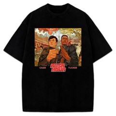 Rush Hour T-Shirt Jackie Chan 成龍 Chris Tucker Classic Movie Graphic Tee