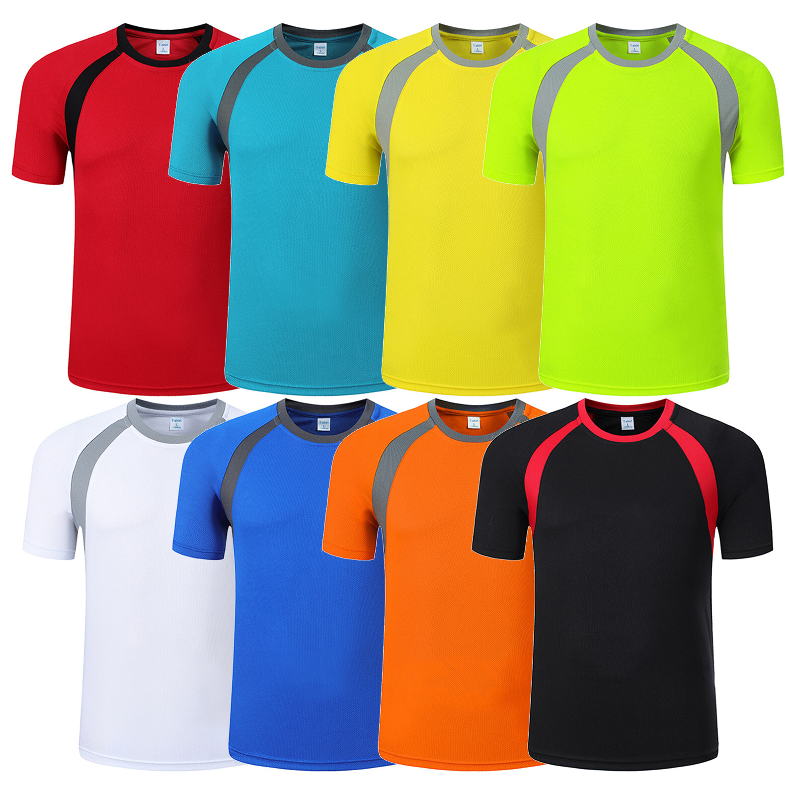Men's Quick Drying Sports T-shirt Breathable Crew Neck Short Sleeve Tee Blouse gallery