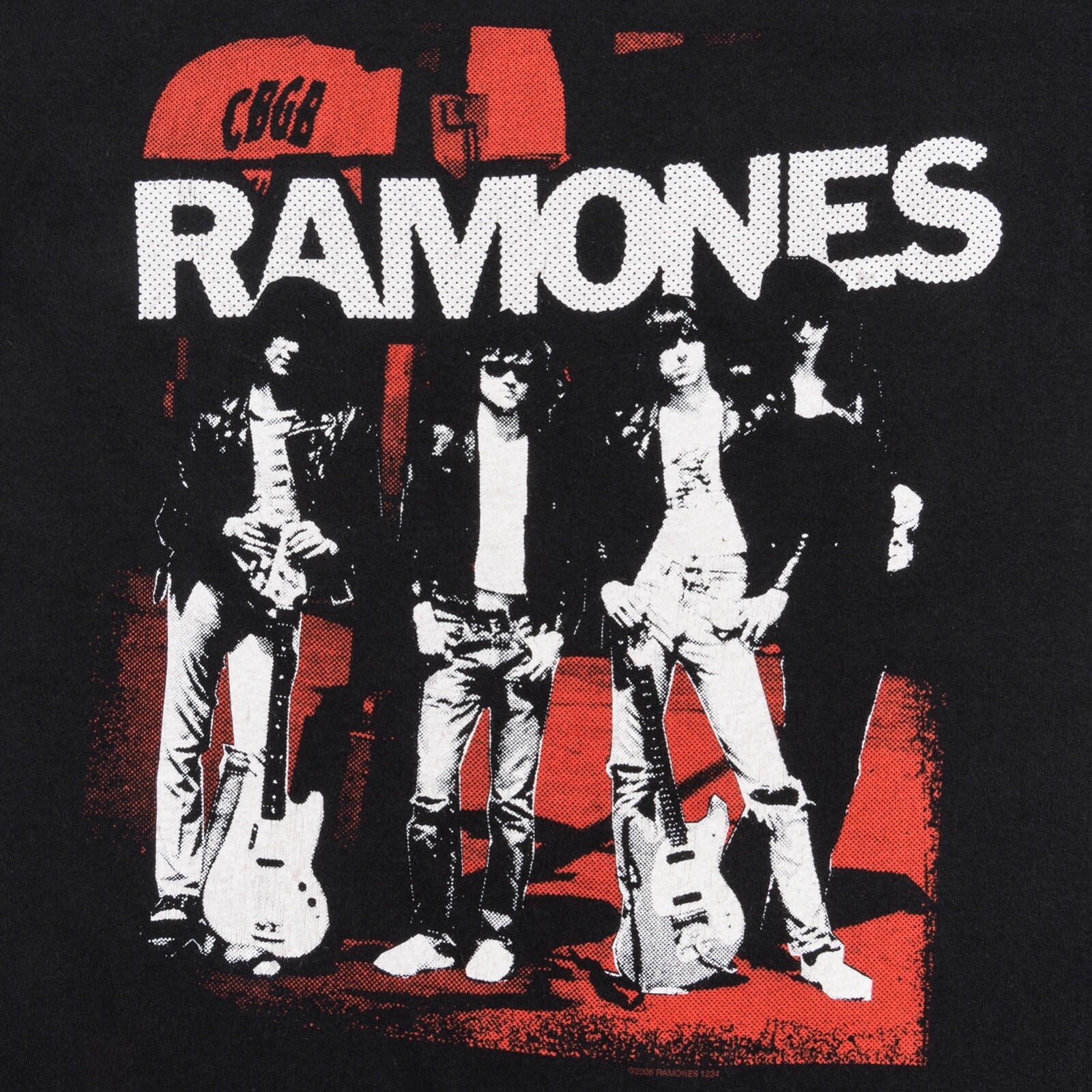 RAMONES 1-2-3-4 T-Shirt CBGB’s 2006 Adult Small Black Cotton punk NYC