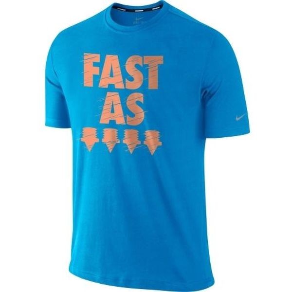 NWT NIKE DRY FIT “FAST AS” SPIKES TRACK-FIELD MEN’S T-SHIRT XL BARGAIN !!!