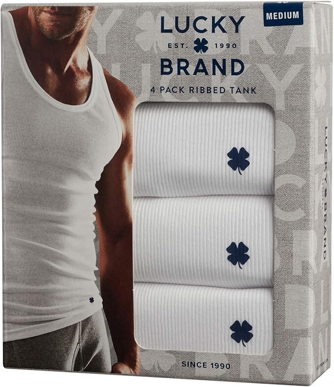 LUCKY BRAND® Men's Men's 4 Pack Everyday A-Shirts (TOP Tank) COTTON CPT15004 gallery