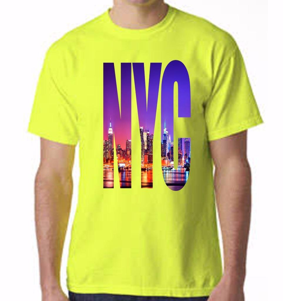NEW MENS DIGITAL PRINTED NYC NEW YORK CITY LANDSCAPE GRAPHIC DESIGN T-SHIRT TEE gallery