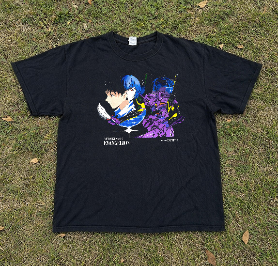 Vintage Neon Genesis Evangelion Anime Manga Short Sleeve T-Shirt gallery