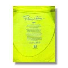 Primitive Skateboarding Short Sleeve Neon Yellow Graphic T-Shirt Men’s S