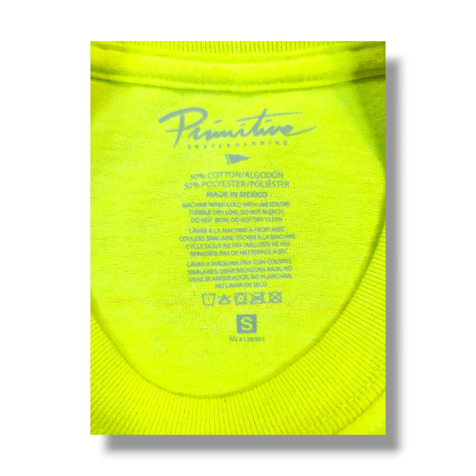 Primitive Skateboarding Short Sleeve Neon Yellow Graphic T-Shirt Men's S gallery