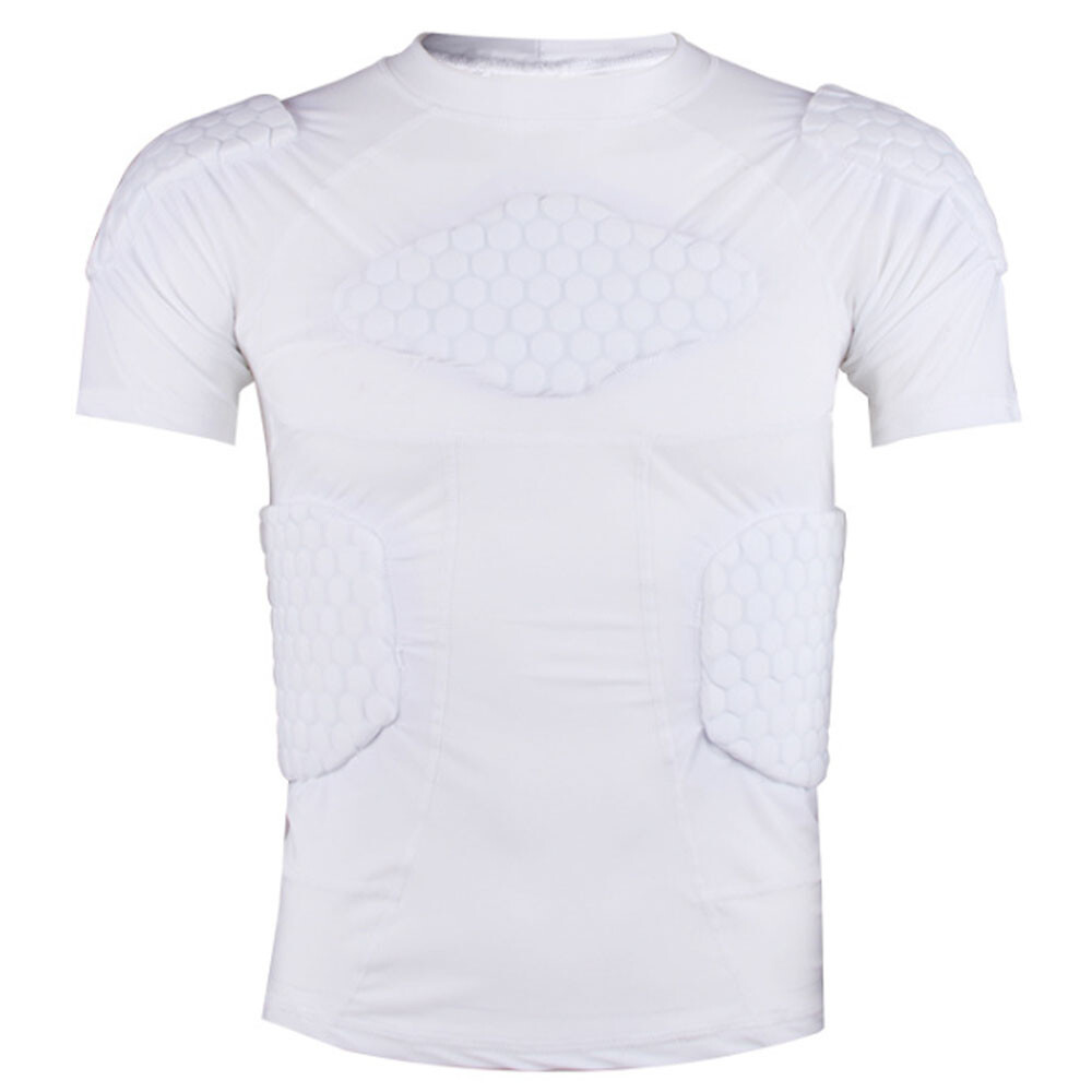 Men's Padded Compression Shirts,W/ Pads Training Vest Protector T-Shirt gallery