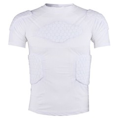 Men’s Padded Compression Shirts,W/ Pads Training Vest Protector T-Shirt
