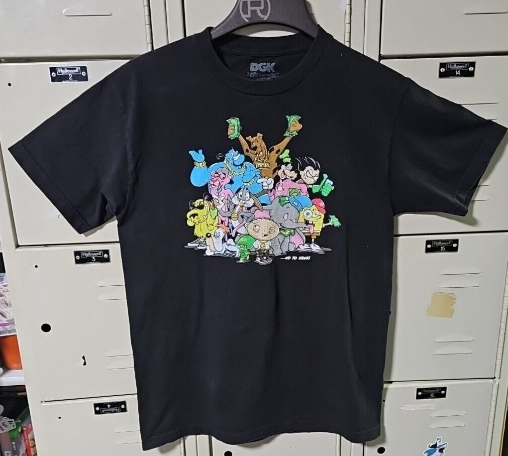 DGK Cartoon Network Disney Shirt Drugs Parody Skate Hookups Birdhouse HTF Y2K gallery