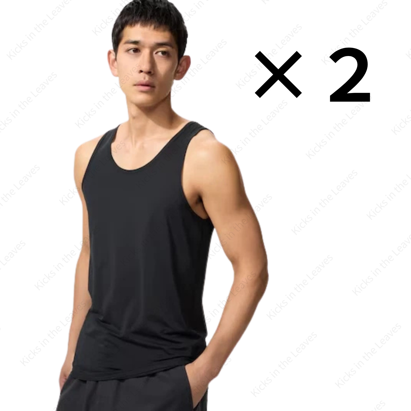 [2PCS SAME COLOR] UNIQLO AIRism Deodorant Mesh Tank Top XS-4XL Japan Size Men gallery