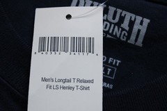 Duluth Trading Co Men’s Longtail T Long Sleeve Henley T-Shirt DH3 Navy Large NWT