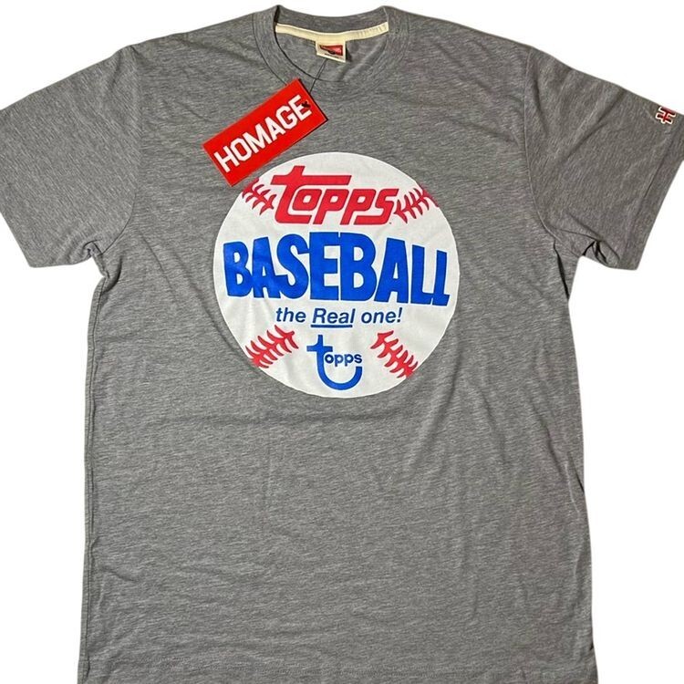 Homage Topps Grey The Real One Tee Large