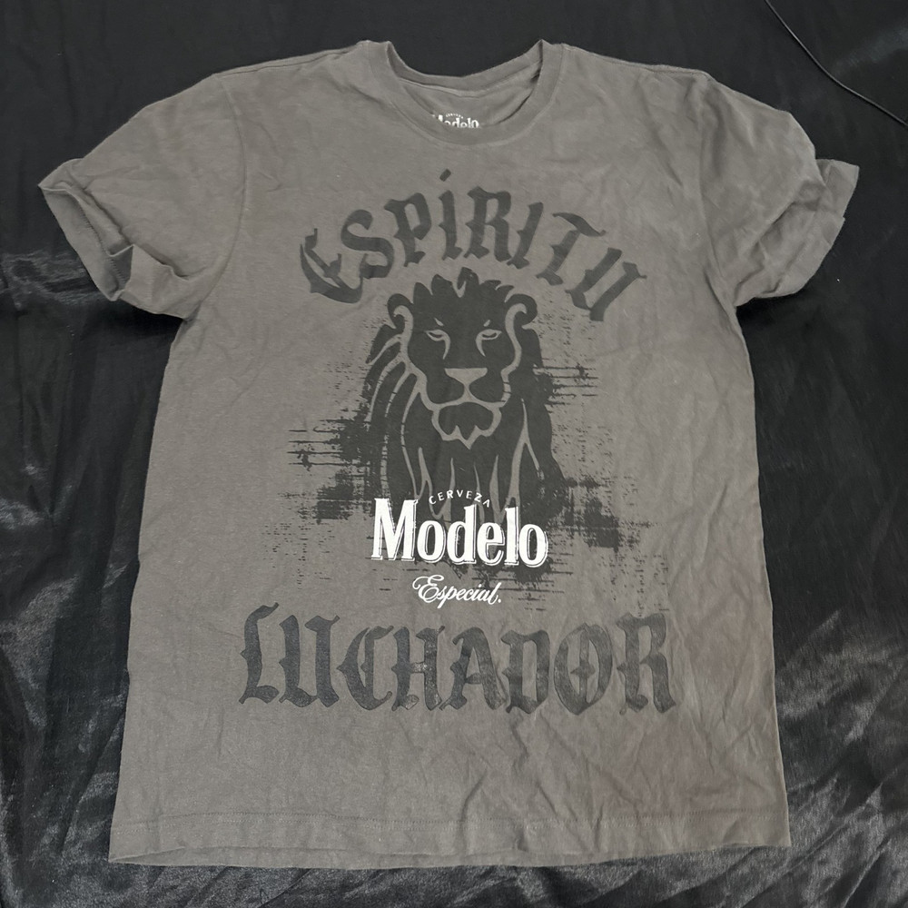 Modelo Cerveza Espiritu Luchador Gray T-Shirt Men’s Small