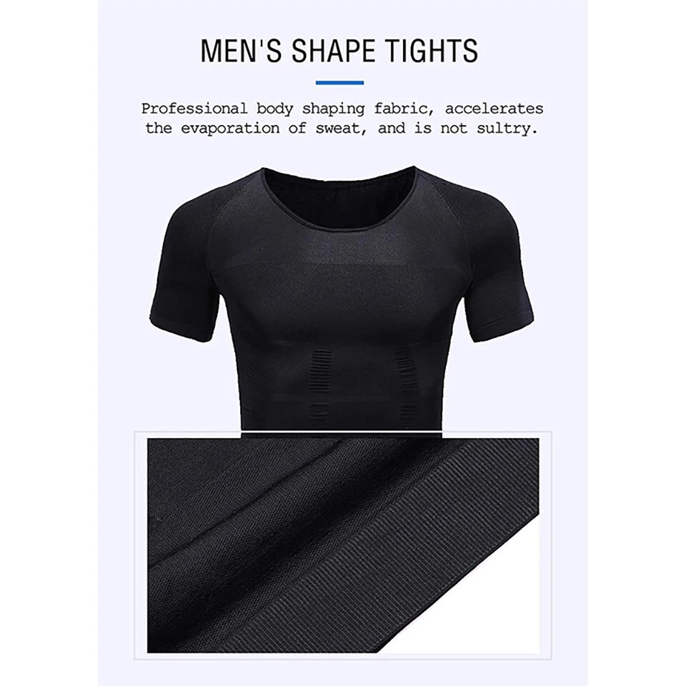 Gynecomastia Men's Slimming Shaper Shirt Abs Abdomen Slim Compression Shapewear gallery