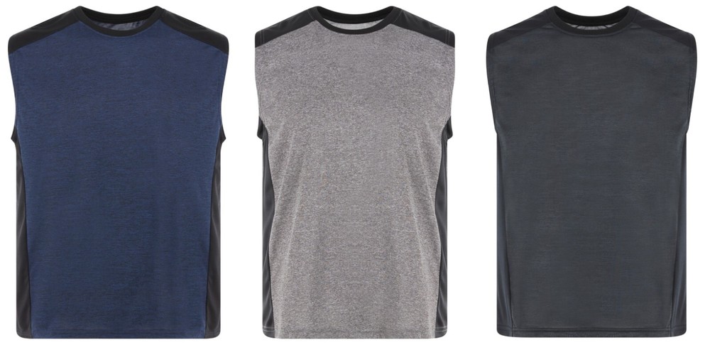 Mens Sleeveless Muscle Tee Performance Solid Blank Tank T Shirt Summer Gym Top