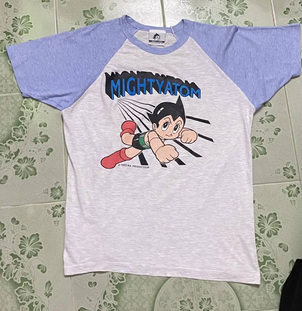 Vintage 90s Astro Boy Mighty Atom Shirt Bandai Tezuka Anime Raglan Baseball Tee gallery