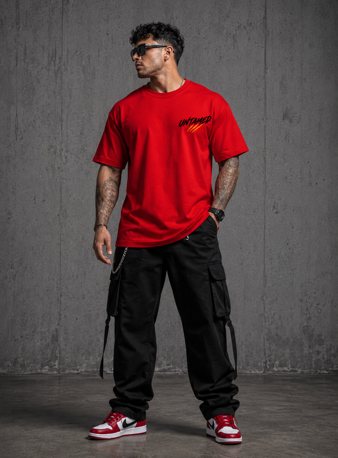 Oversized Graphic T-Shirt Men Streetwear Tiger Printed Cotton Tee Urban Fashion gallery