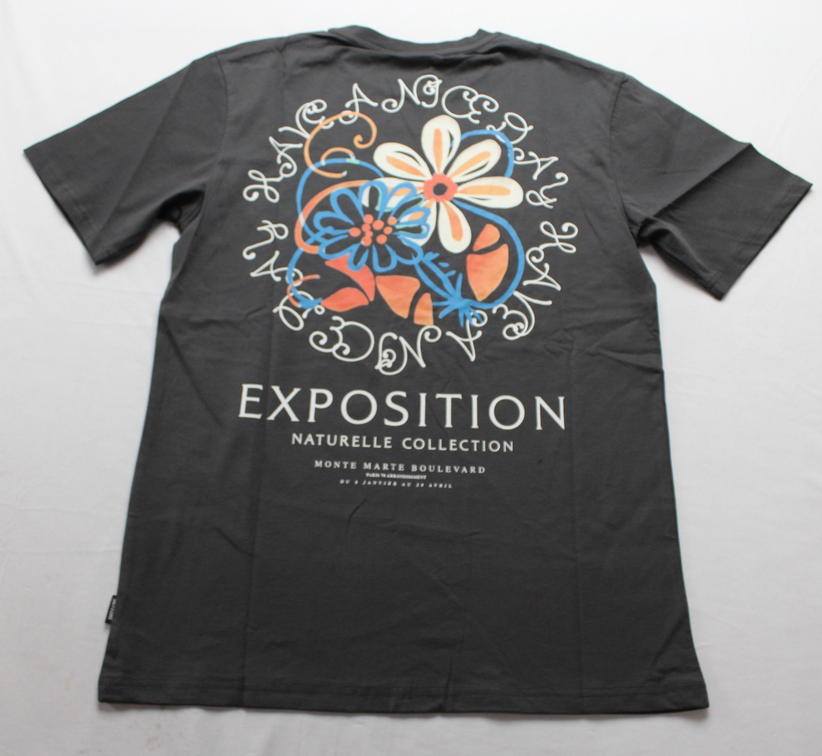 Only & Sons Unisex Adult's Oversized Exposition Print Tee AC2 Charcoal Size 2XS gallery