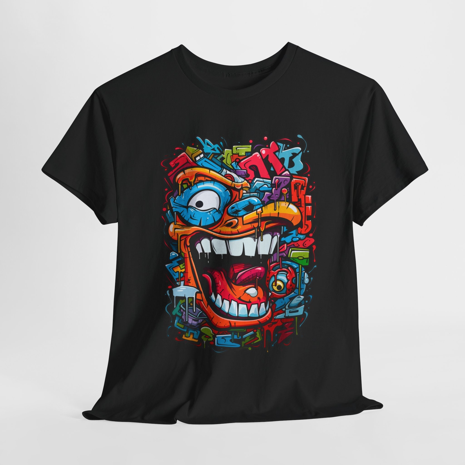 trendy happiness colorful abstract graphic cool tshirt Unisex Heavy Cotton Tee