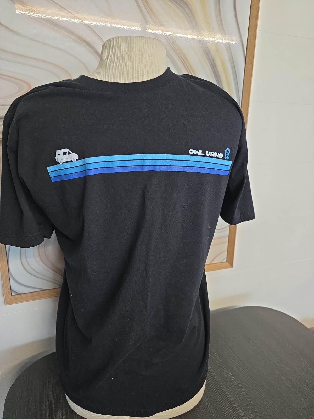 Owl Vans T Shirt Mens L Black. Very Soft Tee