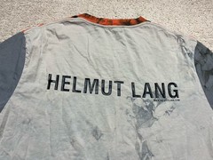 Helmut Lang Shirt Medium Tie Dye Cotton T-Shirt Orange Gray Designer City Cotton
