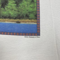 Vintage 90s Eagle Human-I-Tees Earth Nature T-Shirt Men’s Size Large Made in USA