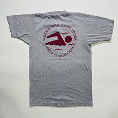 Vintage 1980s “Try Something New” Swim USA T-Shirt Single Stitch Gray S