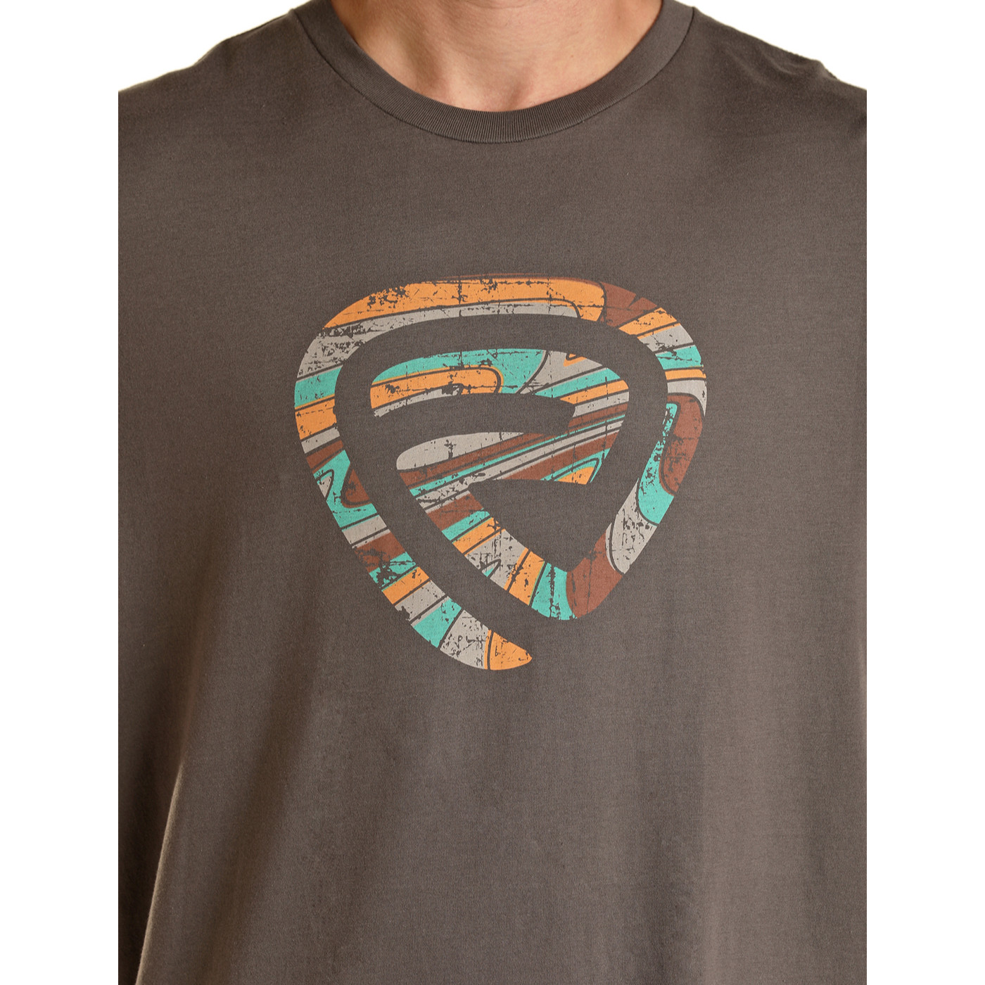 Rock & Roll Cowboy® Unisex Charcoal Graphic Logo T-Shirt RRUT21R0IX gallery