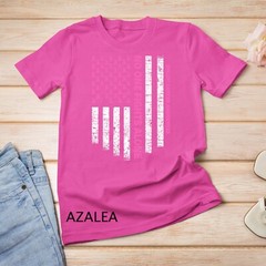 No One Fights Alone USA Flag Breast Cancer Awareness Unisex T-shirt