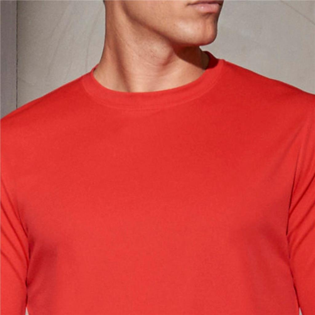 Mens Long Sleeve Polyester T Shirt Cool Quick Dry Wicking Training Top AWDis gallery