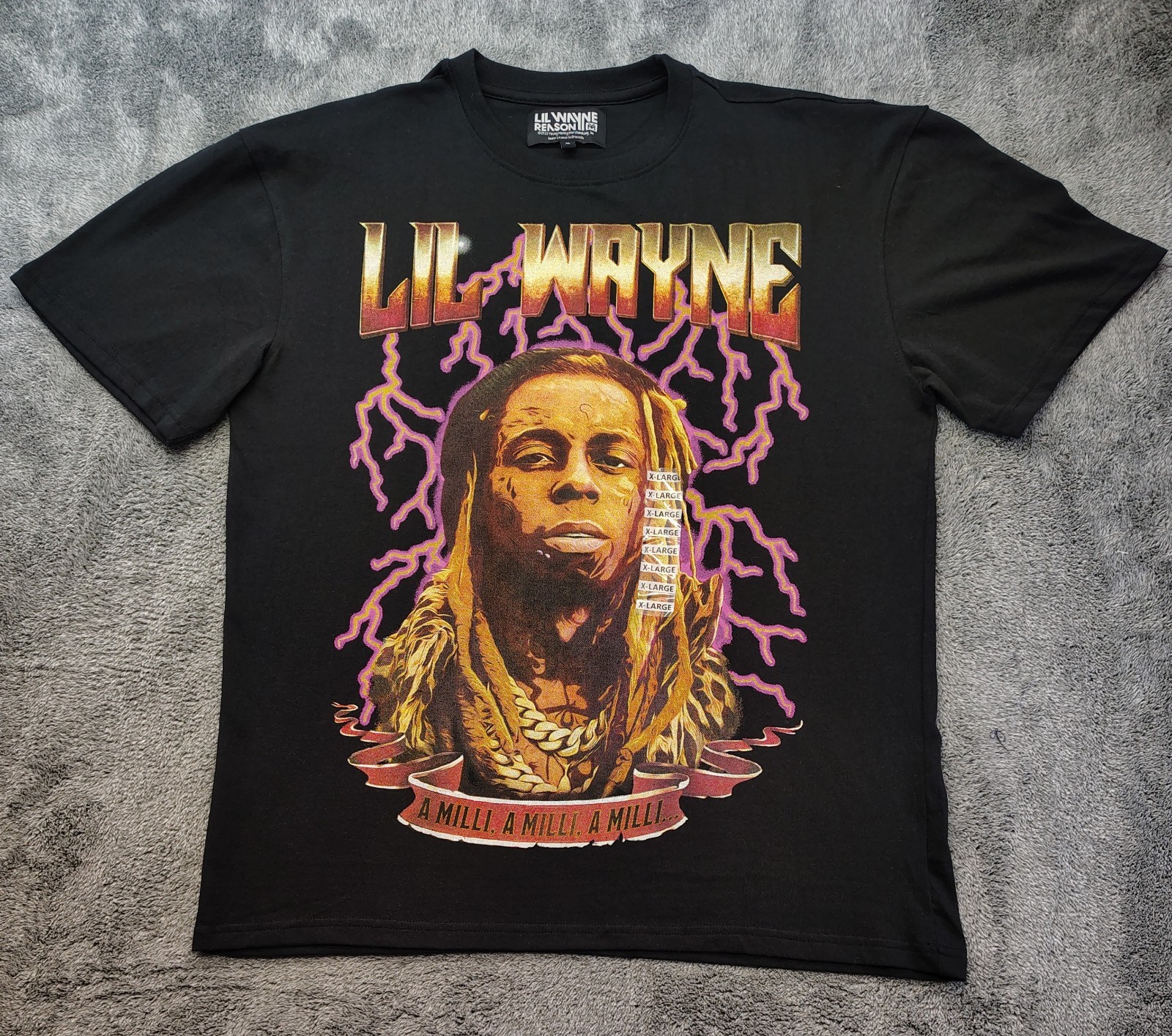 Reason x Lil Wayne “A Milli, A Milli, A Milli…” T-shirt Men’s XL Black NEW