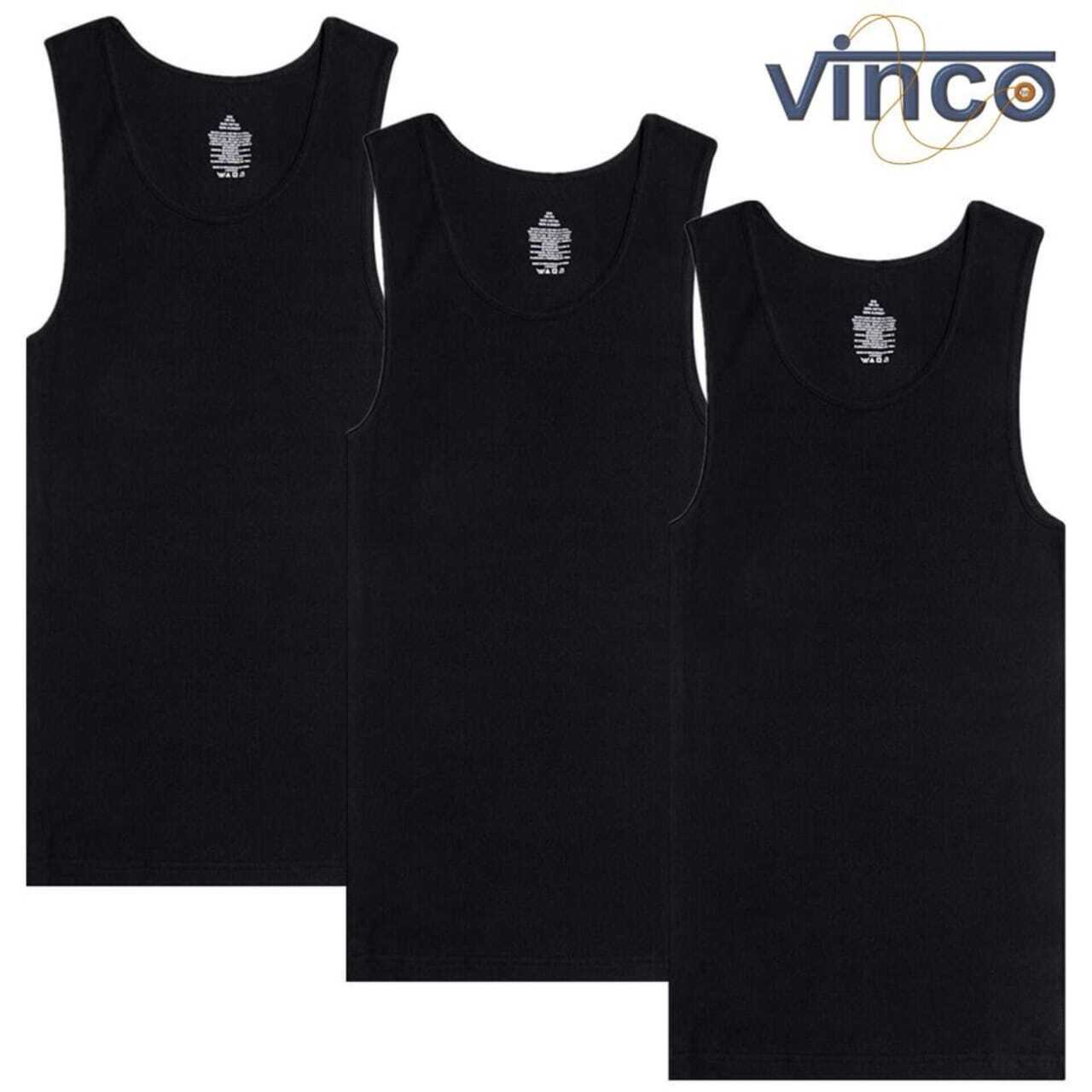 Men Tank Top 100% Cotton Ribbed Black A-Shirt Wife Beater Undershirts Size:S-4XL gallery