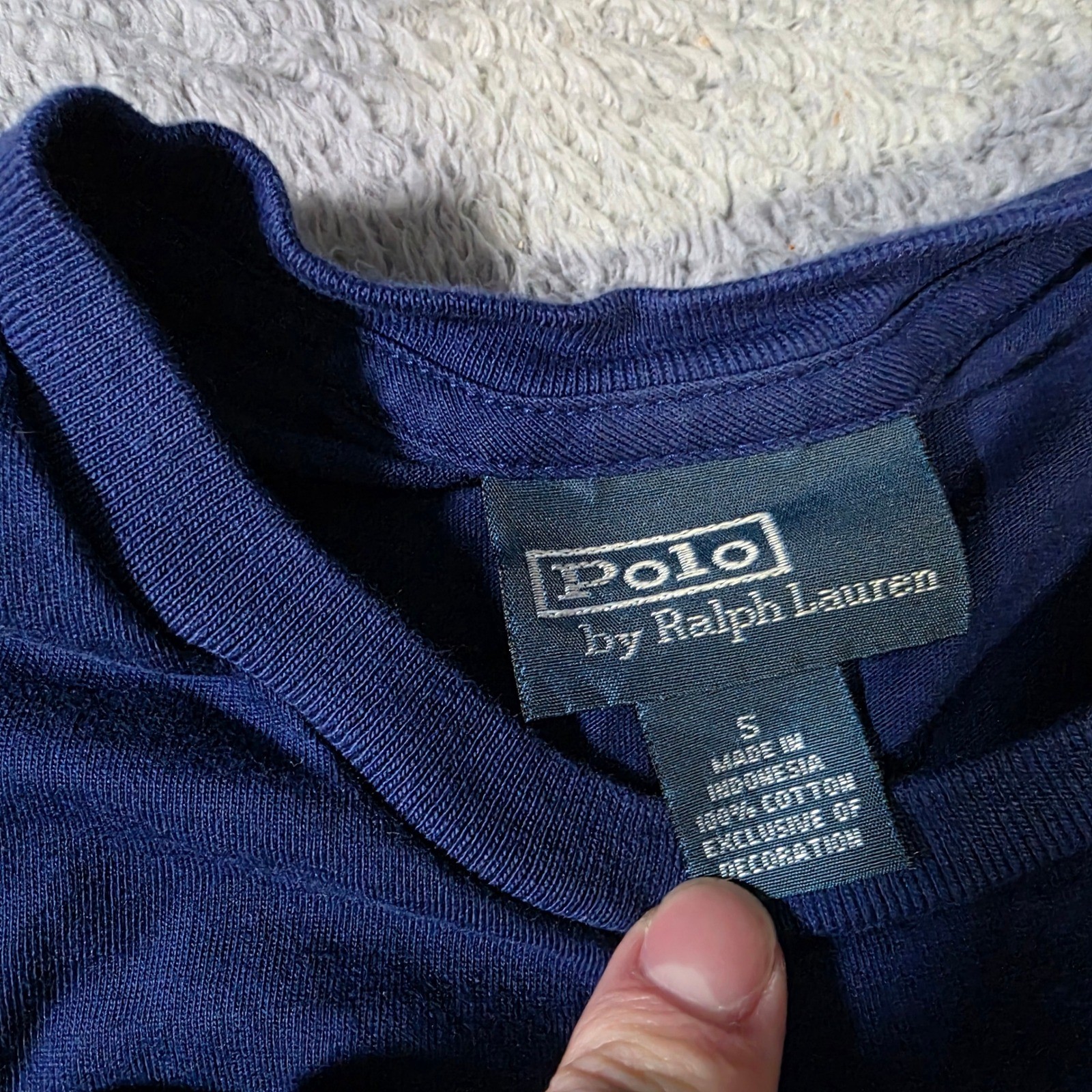Polo Ralph Lauren Mens S/M 2pk T-Shirt Black Navy Blue Embroidered Pony Logo gallery