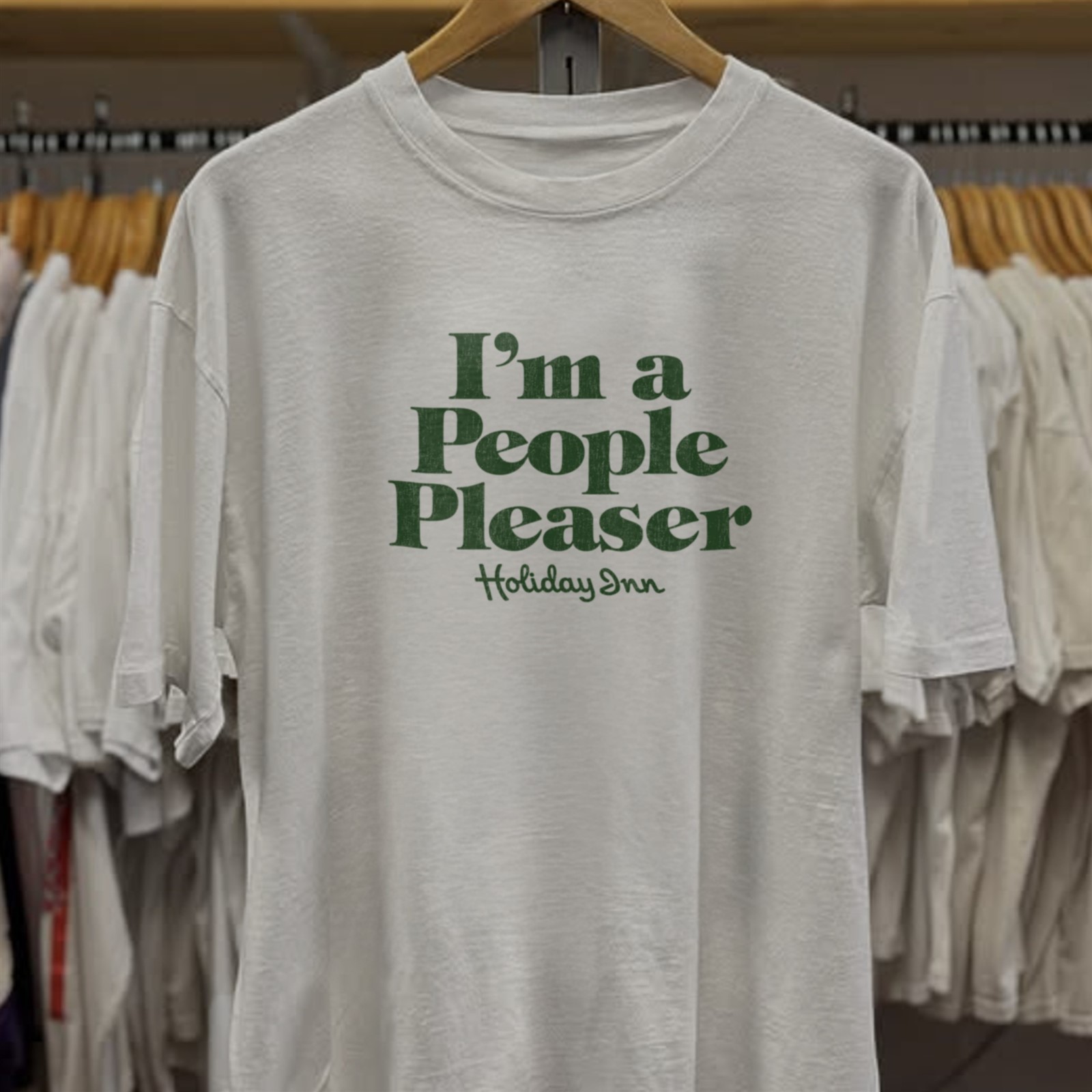 90s People Pleaser Holiday Inn Classic T-Shirt White XL gallery