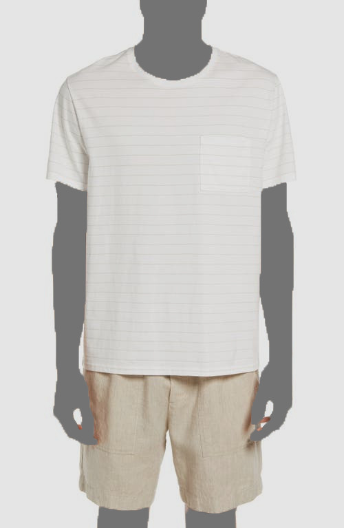 $145 Vince Men's White Striped Cotton Longsleeve T-Shirt Size XL gallery
