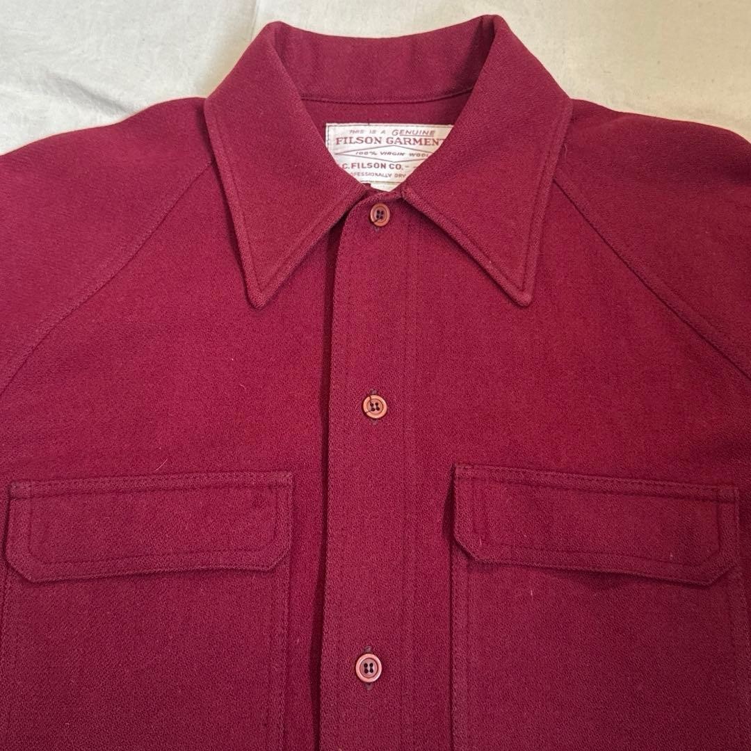Wool Shirt Us Old Clothes Raglan M Short Length Men Filson Vintage gallery