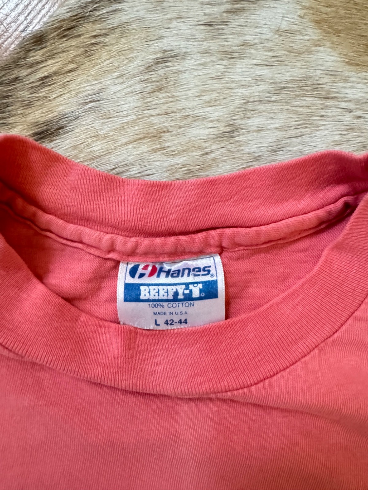 RARE LL BEAN vintage 1980s graphic tee hanes beefy tee single stitch size L gallery