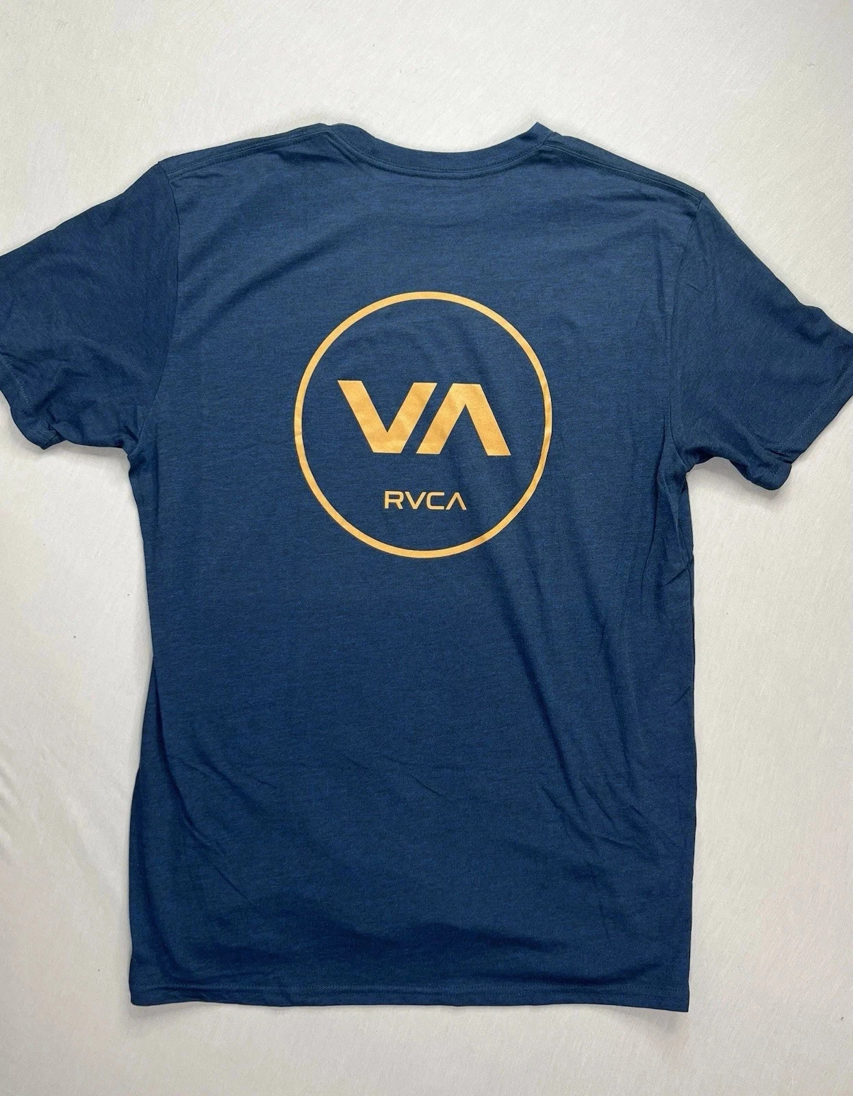 RVCA Mens Honey Graphic Print Short Sleeve Navy blue T Shirt TRENDING