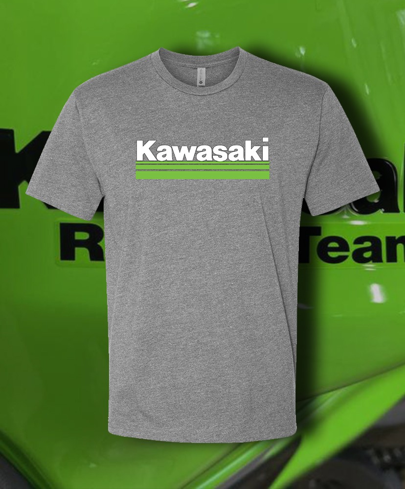 KAWASAKI Main Logo T-SHIRT GREEN Racing Ninja Motorcycle Motor Bike Fast Ship! gallery