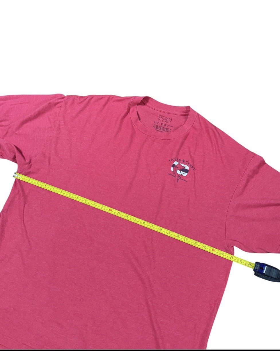 Ocean + Coast Saltwater Adventure Mens Swordfish Red T-shirt Size 3XLT gallery