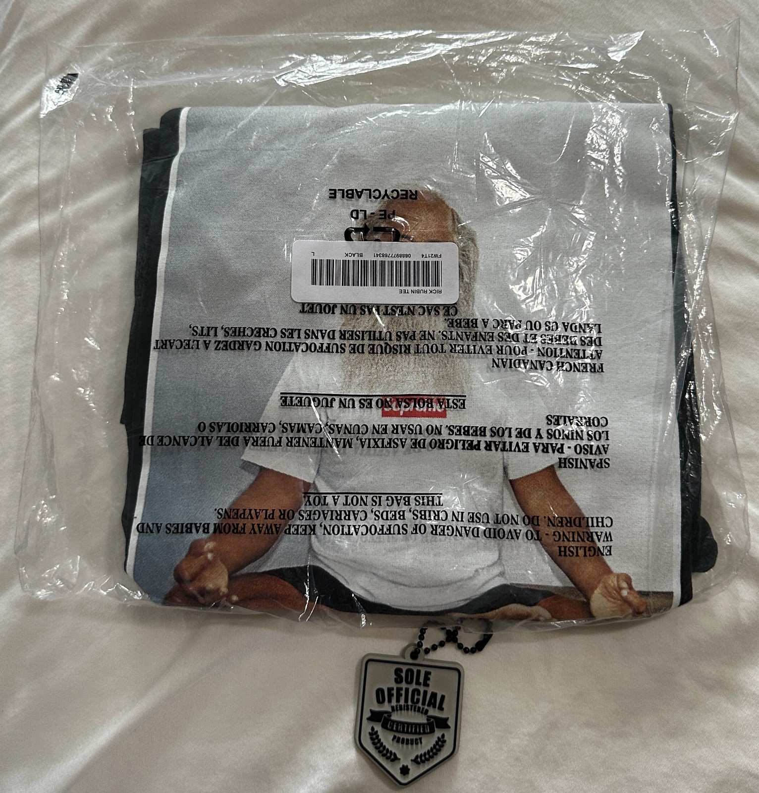 Supreme "Rick Ruben" Photo Tee Black sz L (2021) * NEW/SEALED* box logo carti gallery