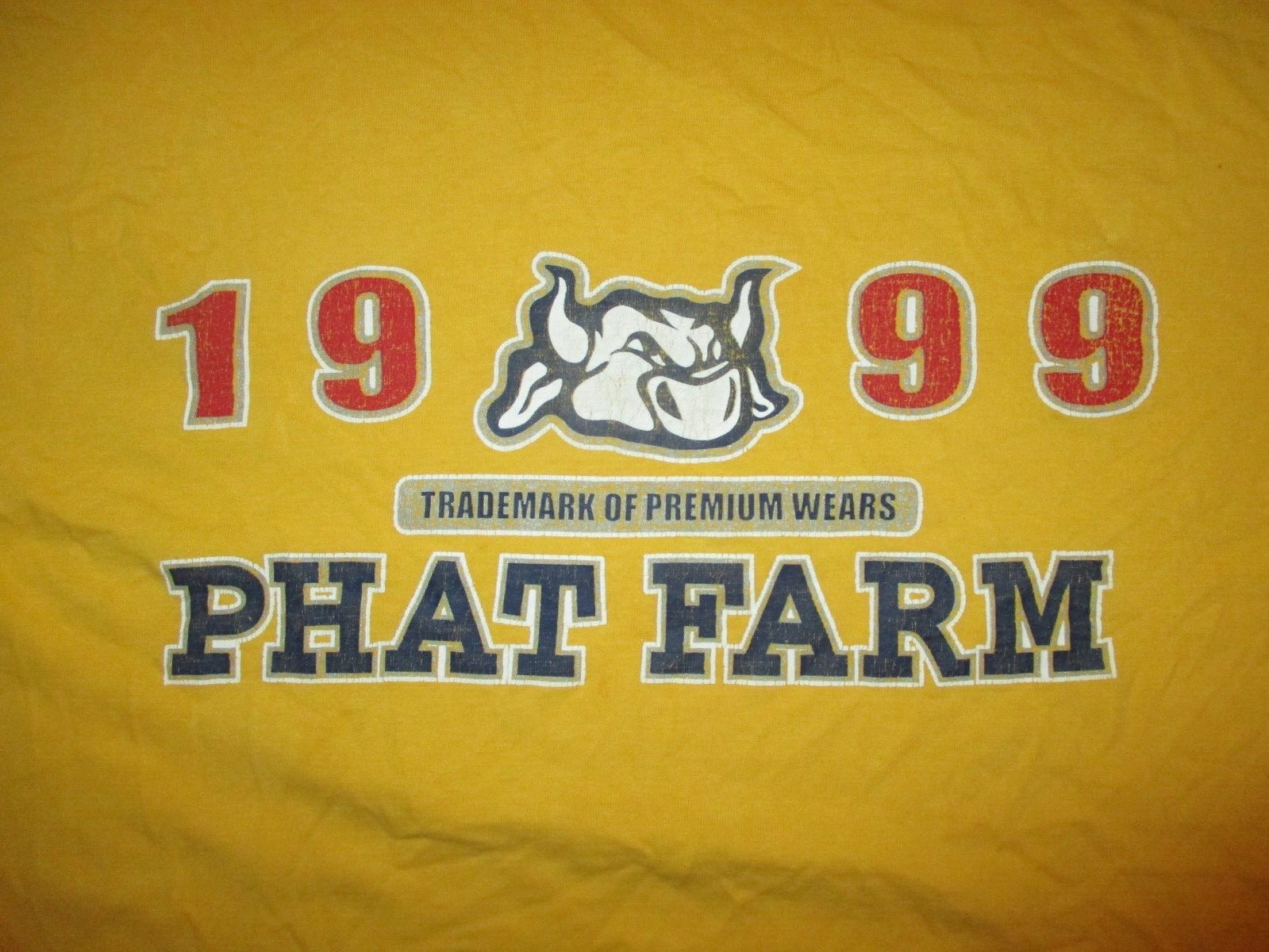 vtg 90s 00s PHAT FARM T SHIRT Long Sleeve Urban Streetwear Hip Hop Yellow 3XL gallery
