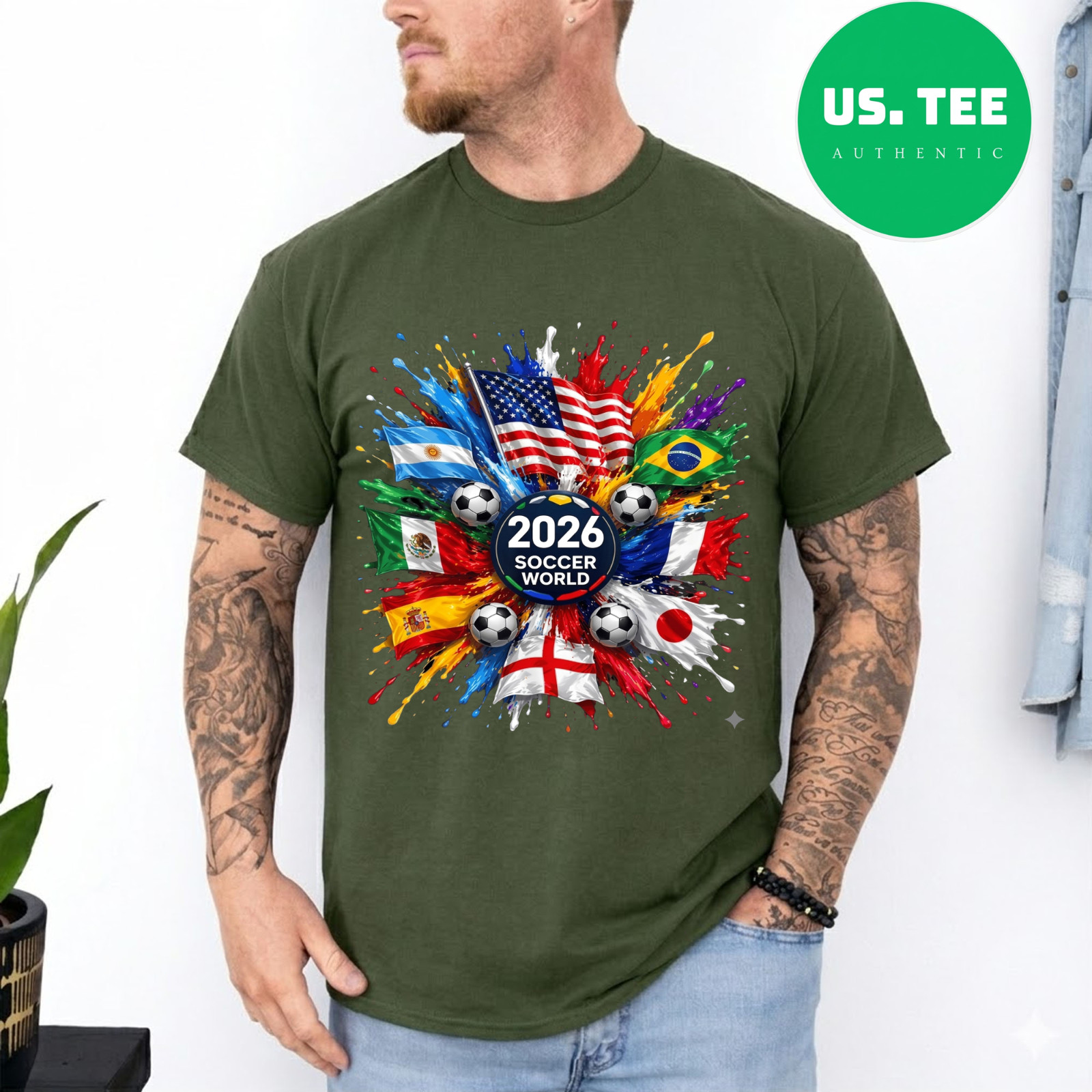 World Soccer 2026 Shirt, 2026 Cup USA Canada Mexico Adults Tshirt,Soccer Fan Tee gallery