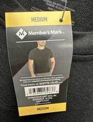 Member’s Mark Shirt Men’s Medium Zip Media Pocket Short Sleeve Luxe Tee