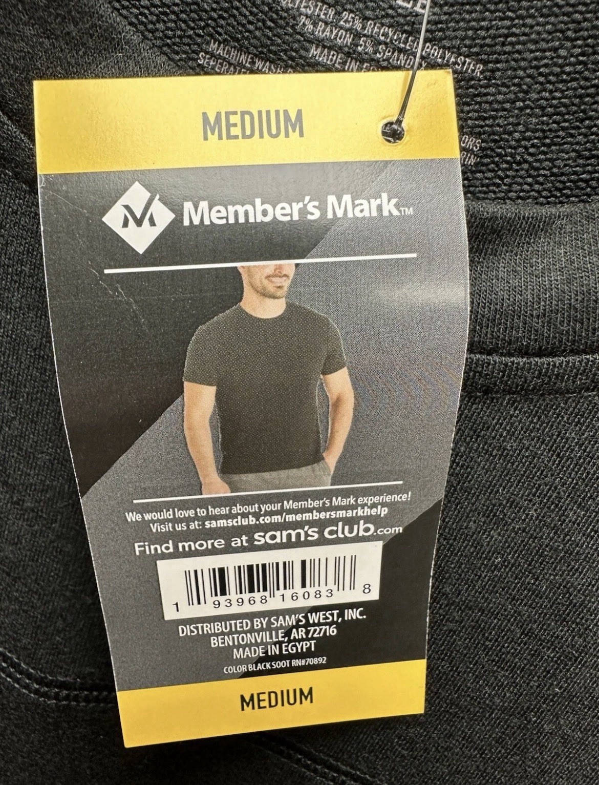 Member's Mark Shirt Men's Medium Zip Media Pocket Short Sleeve Luxe Tee gallery