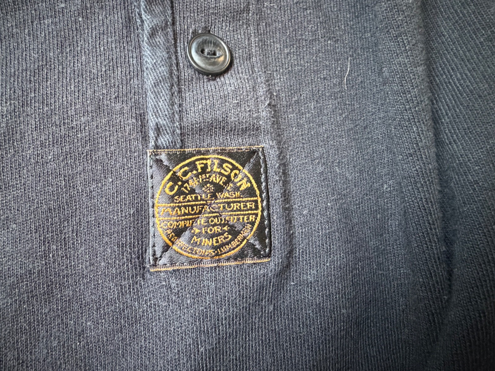 FILSON BLACK FRONTIER HENLEY SHIRT PULLOVER TOP SIZE XXL gallery