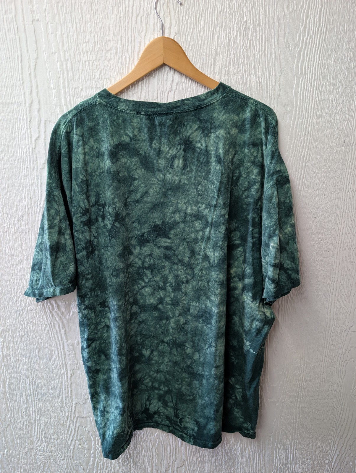 Vintage 90s Rainforest Cafe Green Tie Dye T-shirt Men's Size 2XL gallery